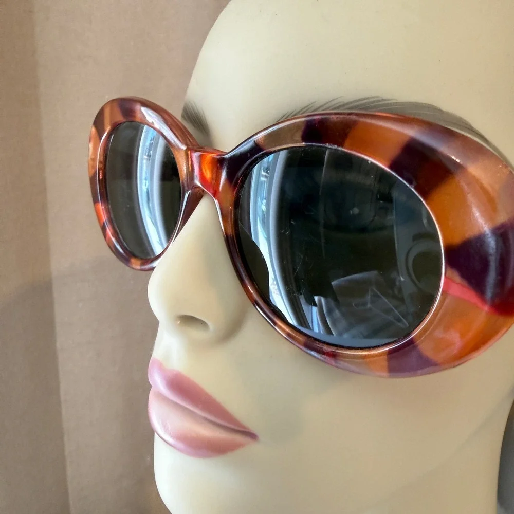 Womens Oversized Oval Sunglasses Tortoiseshell Retro Mod Statement Eyewear